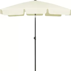 vidaXL Lawn & Garden* Beach Umbrella Sand Yellow 70.9"X47.2"