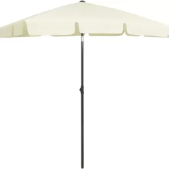 vidaXL Lawn & Garden* Beach Umbrella Sand Yellow 70.9"X47.2"