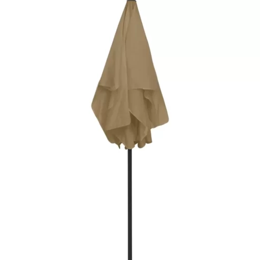 vidaXL Lawn & Garden* Beach Umbrella Taupe 70.9"X47.2"