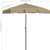 vidaXL Lawn & Garden* Beach Umbrella Taupe 70.9