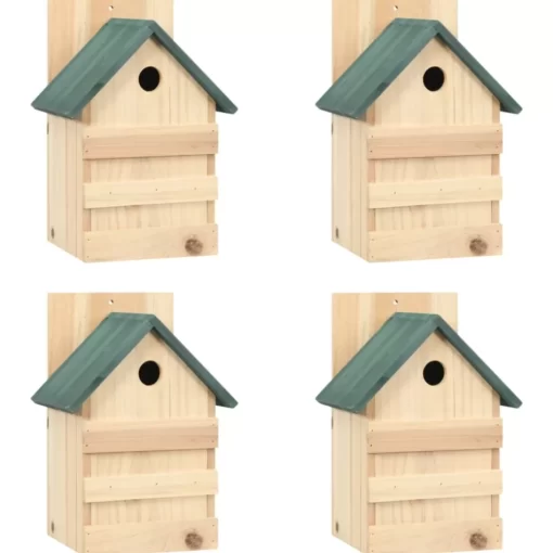 vidaXL Decor* Bird Houses 4 Pcs 9.1"X7.5"X13" Firwood