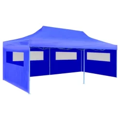 vidaXL Lawn & Garden* Blue Foldable Pop-Up Party Tent 9.8'X19.7'