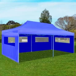 vidaXL Lawn & Garden* Blue Foldable Pop-Up Party Tent 9.8'X19.7'