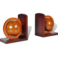 vidaXL Decor* Bookend Globe 2 Pcs