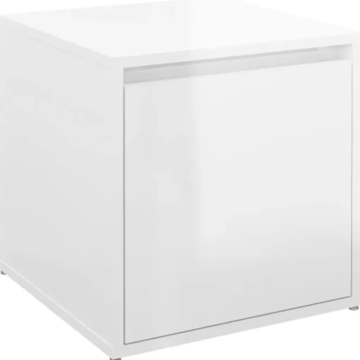 vidaXL Household Supplies* Box Drawer High Gloss White 15.9"X15.7"X15.7" Engineered Wood