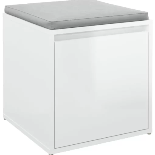 vidaXL Household Supplies* Box Drawer High Gloss White 15.9"X15.7"X15.7" Engineered Wood