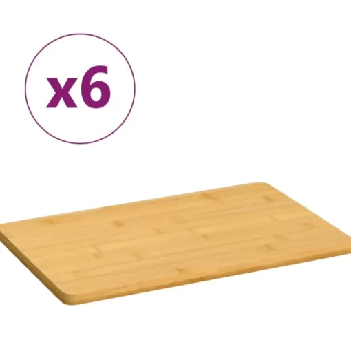 vidaXL Kitchen & Dining* Breakfast Plates 6 Pcs 8.7"X5.5"X0.3" Bamboo