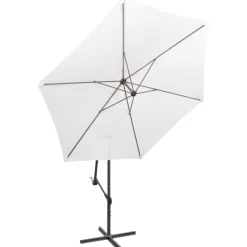 vidaXL Lawn & Garden* Cantilever Umbrella 118.1" Sand White