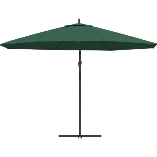 vidaXL Lawn & Garden* Cantilever Umbrella 137.8" Green