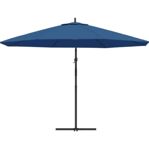 vidaXL Lawn & Garden* Cantilever Umbrella With Aluminum Pole 137.8" Blue