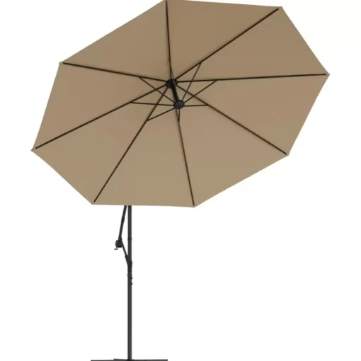 vidaXL Lawn & Garden* Cantilever Umbrella With Aluminum Pole 137.8" Taupe