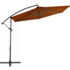 vidaXL Lawn & Garden* Cantilever Umbrella With Aluminum Pole Terracotta 118.1