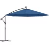 vidaXL Lawn & Garden* Cantilever Umbrella With Led Lights Azure Blue 137.8