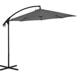 vidaXL Lawn & Garden* Cantilever Umbrella With Steel Pole 118.1" Anthracite