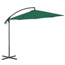 vidaXL Lawn & Garden* Cantilever Umbrella With Steel Pole 118.1" Green