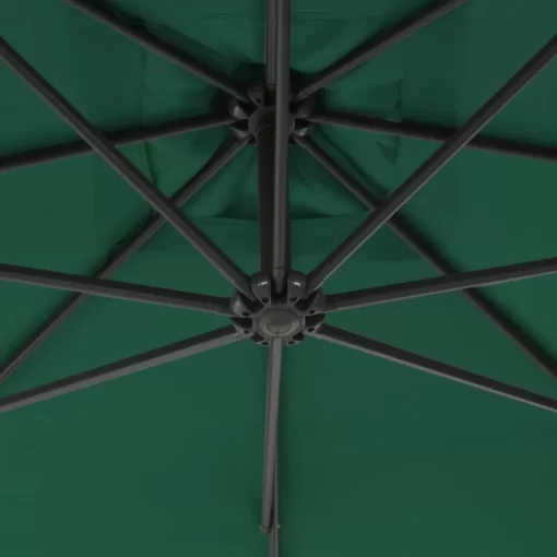 vidaXL Lawn & Garden* Cantilever Umbrella With Steel Pole 118.1" Green