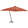 vidaXL Lawn & Garden* Cantilever Umbrella With Wooden Pole 157.5