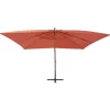 vidaXL Lawn & Garden* Cantilever Umbrella With Wooden Pole 157.5