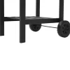 vidaXL Kitchen & Dining* Charcoal-Fueled Bbq Grill With Bottom Shelf Black