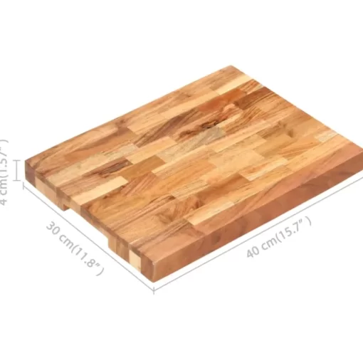 vidaXL Kitchen & Dining* Chopping Board 15.7"X11.8"X1.6" Solid Acacia Wood