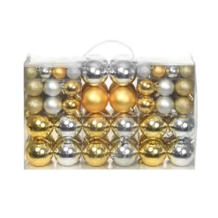 vidaXL Decor* Christmas Balls 100 Pcs Silver/Gold