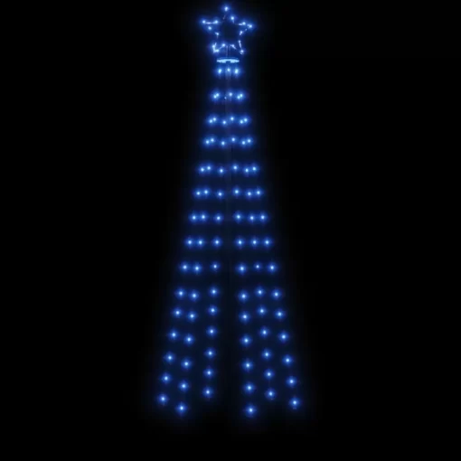 vidaXL Decor* Christmas Cone Tree Blue 108 Leds 2X6 Ft