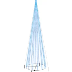 vidaXL Decor* Christmas Cone Tree Blue 1134 Leds 8X26 Ft