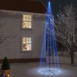 vidaXL Decor* Christmas Cone Tree Blue 1134 Leds 8X26 Ft