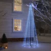 vidaXL Decor* Christmas Cone Tree Blue 310 Leds 3X10 Ft