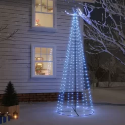 vidaXL Decor* Christmas Cone Tree Blue 310 Leds 3X10 Ft