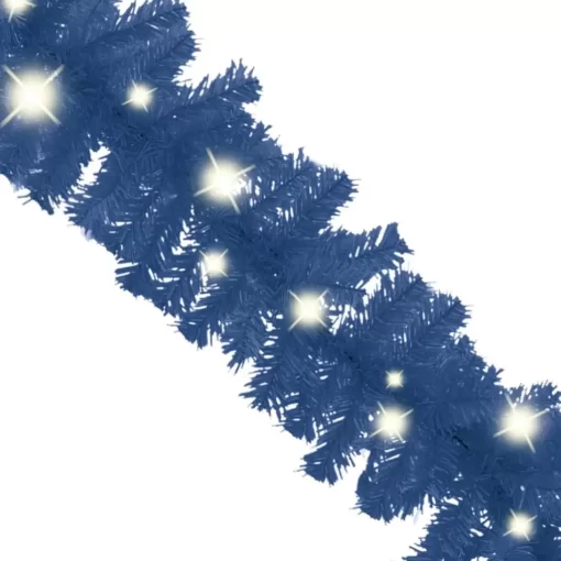 vidaXL Decor* Christmas Garland With Led Lights 16 Ft Blue