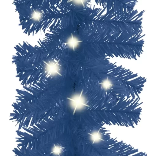 vidaXL Decor* Christmas Garland With Led Lights 16 Ft Blue