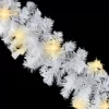 vidaXL Decor* Christmas Garland With Led Lights 16 Ft White