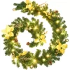 vidaXL Decor* Christmas Garland With Led Lights Green 106.3