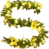 vidaXL Decor* Christmas Garland With Led Lights Green 106.3