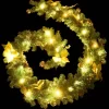 vidaXL Decor* Christmas Garland With Led Lights Green 106.3