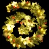 vidaXL Decor* Christmas Garland With Led Lights Green 8.9' Pvc