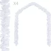 vidaXL Decor* Christmas Garlands 4 Pcs White 106.2