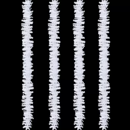 vidaXL Decor* Christmas Garlands 4 Pcs White 106.2" Pvc