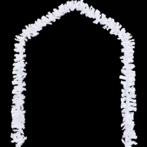 vidaXL Decor* Christmas Garlands 4 Pcs White 106.2" Pvc