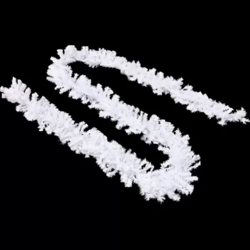 vidaXL Decor* Christmas Garlands 4 Pcs White 106.2" Pvc