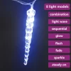 vidaXL Decor* Christmas Icicle Lights 100 Pcs Blue Acrylic