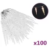 vidaXL Decor* Christmas Icicle Lights 100 Pcs Warm White Acrylic