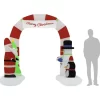 vidaXL Decor* Christmas Inflatable Santa & Snowman Arch Gate Led 102.4