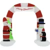 vidaXL Decor* Christmas Inflatable Santa & Snowman Arch Gate Led 102.4