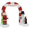 vidaXL Decor* Christmas Inflatable Santa & Snowman Arch Gate Led 102.4