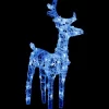 vidaXL Decor* Christmas Reindeers 2 Pcs Blue 80 Leds Acrylic