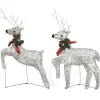 vidaXL Decor* Christmas Reindeers 2 Pcs Gold 40 Leds