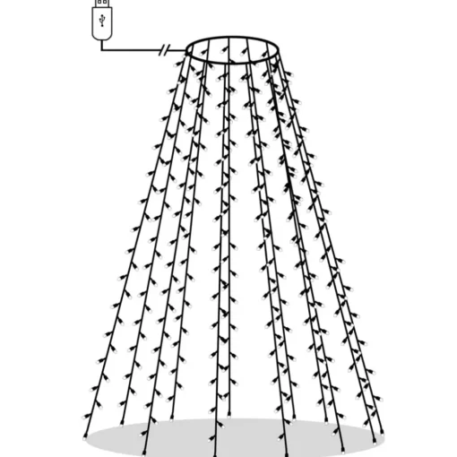 vidaXL Lighting* Christmas Tree Net Lights With 150 Leds 59.1"