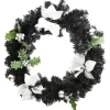 vidaXL Decor* Christmas Wreath With Led Lights Black 23.6